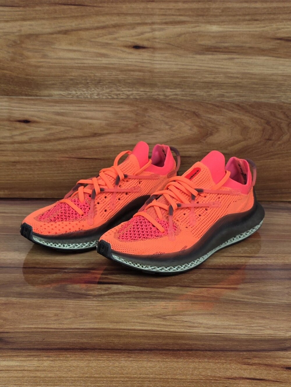 Adidas 4D Fusio Screaming Orange FY5929 Primeknit Mens Size 6 Women's Size 7.5 - Picture 2 of 7